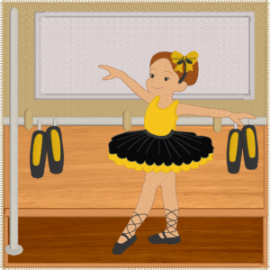 Ballet dancers 8x8 quiet book pages - ITHWL