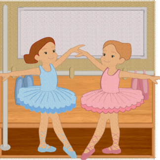 Ballet dancers 8x8 quiet book pages - ITHWL