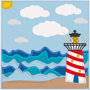 Daytime sea scene with lighthouse - ITHWL