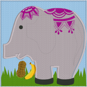 Feed the elephant zipper page - ITHWL