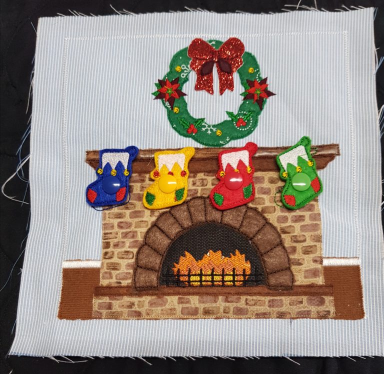 Christmas fireplace & stockings - ITHWL