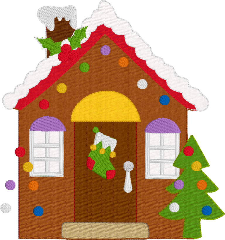 Christmas feltie - Gingerbread house - Image 2
