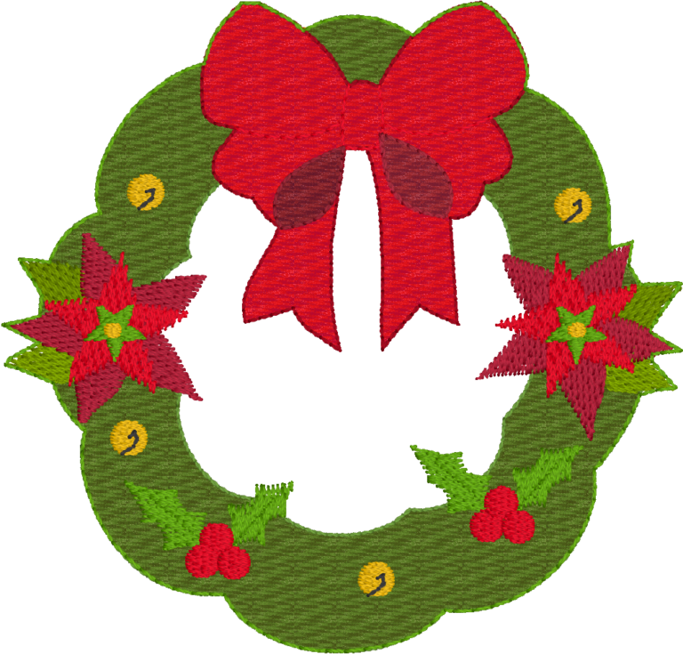 Christmas wreath 4x4 - ITHWL