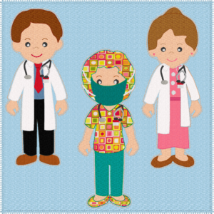 Medical - Doctors & scrub nurse quiet book - ITHWL