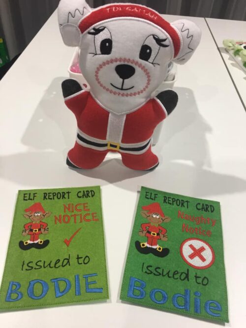 Santa bear & naughty Nice cards - ITHWL