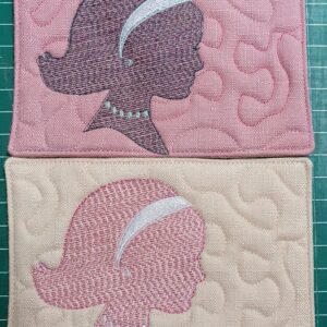 Girl silhouette cup coaster - ITHWL