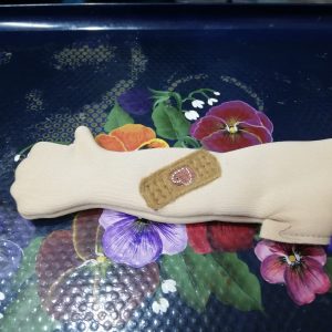 Toddler bandaid arm and leg - ITHWL
