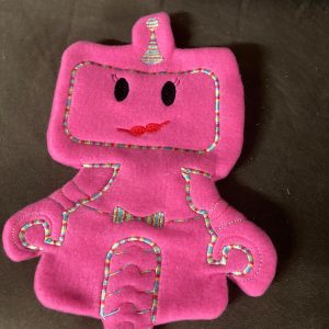 Girl robot stitched stuffie - ITHWL