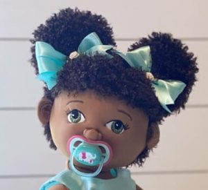 Meggie stitched on hair pigtails - ITHWL