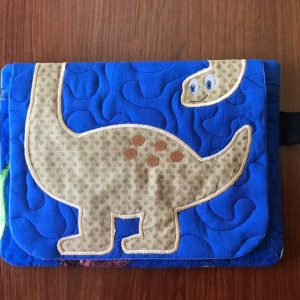 Dinosaur zipper flap bag 7.5x11 - ITHWL