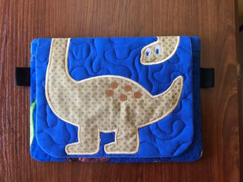 Dinosaur zipper flap bag 7.5x11 - ITHWL