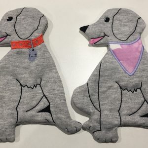 dog stuffie stitched ear - ITHWL