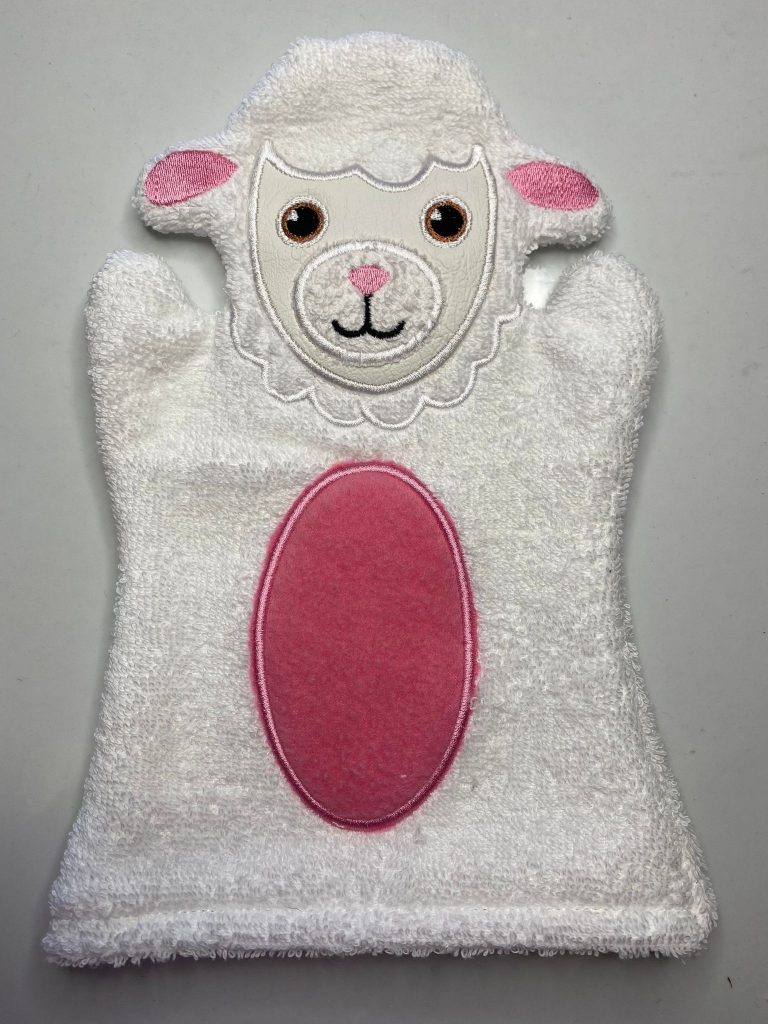 Lamb hand puppets set of 3 sizes design files ITHWL In the Hoop