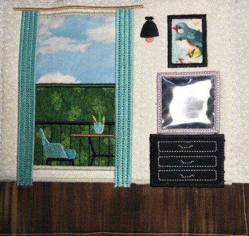 Dollhouse Adult window STITCHED 5x7 ITHWL