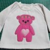 Little bear flowers applique - ITHWL