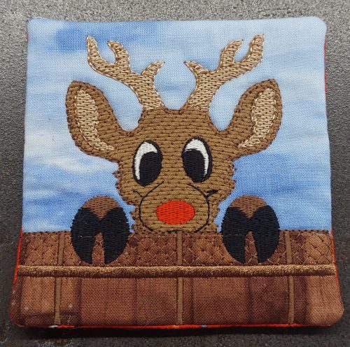 Reindeer peeker coaster - ITHWL