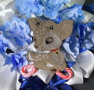 Baby deer candy cane holder - ITHWL