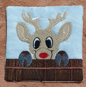 Reindeer peeker coaster - ITHWL