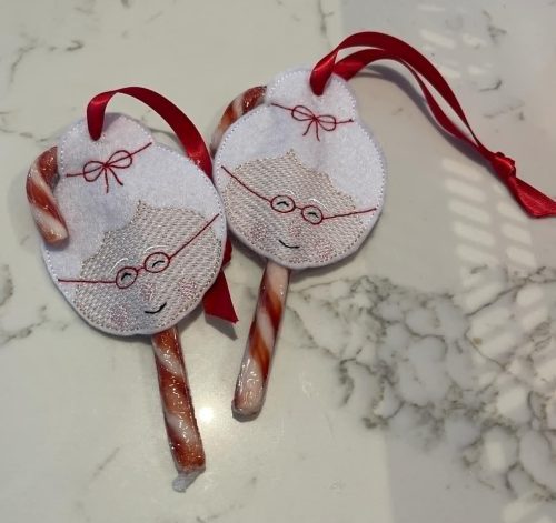 Mrs Claus candy cane holders 5x7 multiples - ITHWL