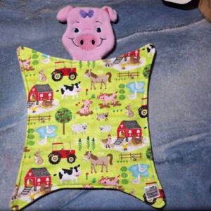 Piggie lovey 5x7 - baby comforter - ITHWL
