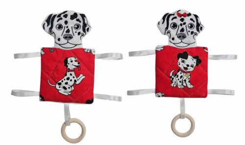 Dalmation hand lovey - baby comforter - 2 to a 7.5x11 hoop - ITHWL